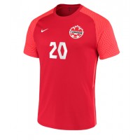 Kanada Jonathan David #20 Domáci futbalový dres MS 2022 Krátky Rukáv